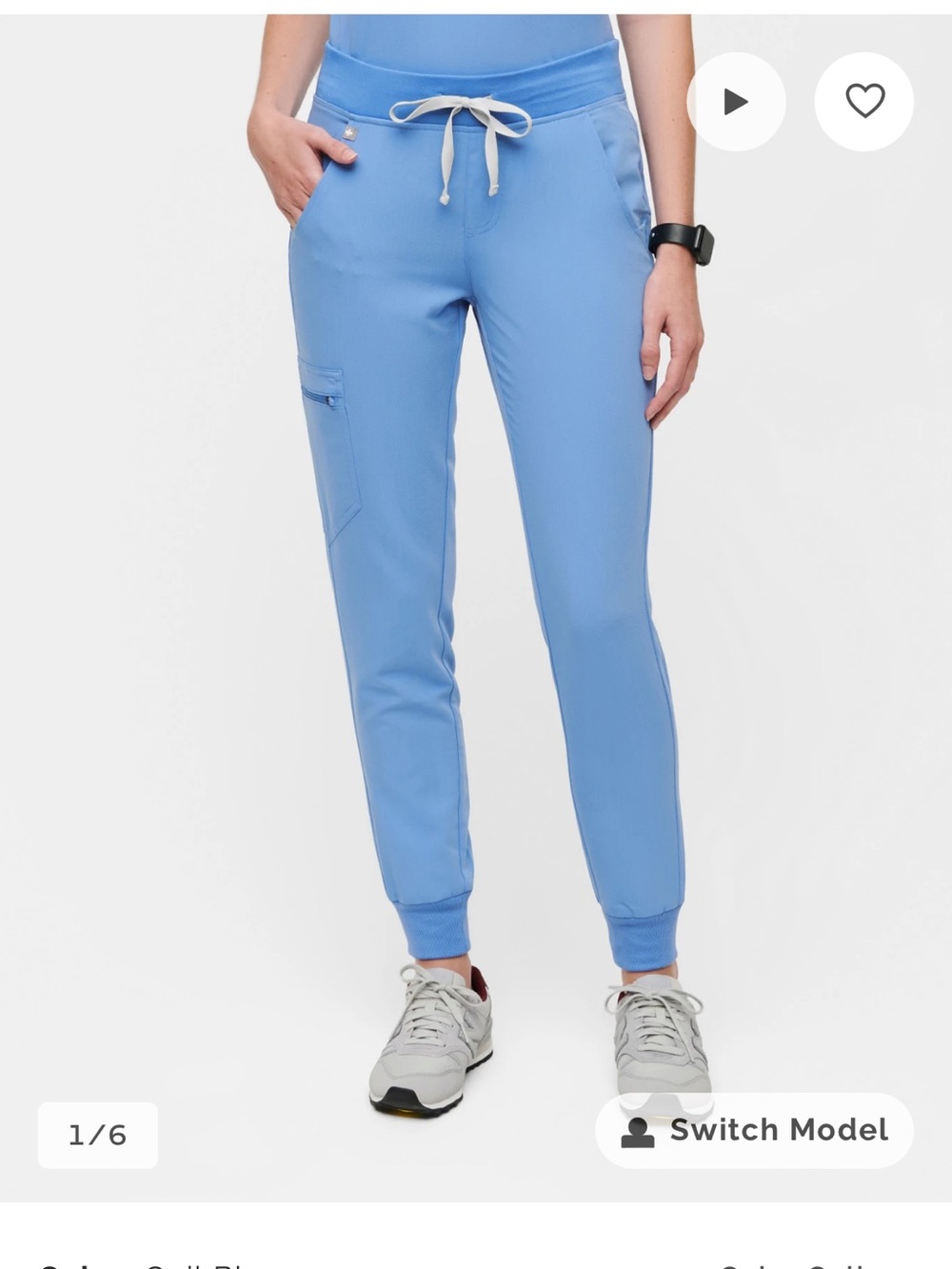 Figs ceil blue Drawstring Jogger Pants